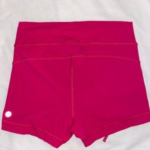 Lululemon Pink High Waisted Shorts with Ties